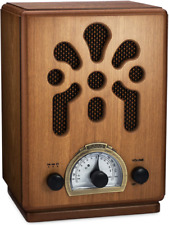 ClearClick Classic Vintage Retro Style AM/FM Radio with Bluetooth - Handmade Woo picture