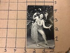 Original unused post card - lady in Hawaii, tourist type printed photo postcard picture