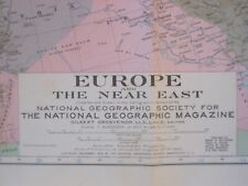 Origijnal 1929 Map EUROPE & NEAR EAST Palestine Germany Czechoslovakia Lithuania picture