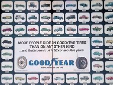 1969 Goodyear Car History 1916 - 1966 Ad 2 Page Ad 1960S Vtg  Print Ad 13X20 picture