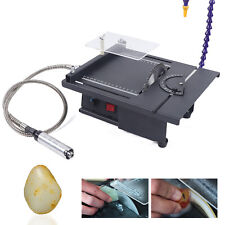 110V Table Saw Gem Jewelry Rock Bench Polishing Grinding Machine Lathe Polisher picture