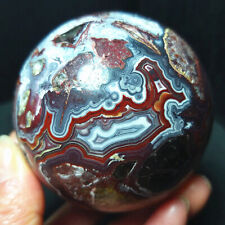 TOP 432g Natural Polished Mexico Banded Agate Crystal Sphere Ball Healing  A2332 picture