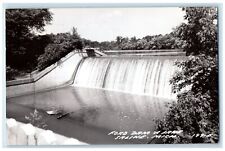 1958 Ford Dam & Lake Saline Michigan MI RPPC Photo Posted Vintage Postcard picture