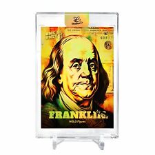 BENJAMIN FRANKLIN On the Money Card 2023 GleeBeeCo #BNTC-G Encased Holo GOLD 1/1 picture