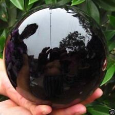 40-200mm+ stand Natural Black Obsidian Sphere Large Crystal Ball Healing Stone picture