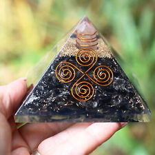 Elite Shungite Orgone Pyramid 4 Coil LARGE 75mm MOST Powerful EMF Protection picture