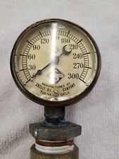 Vintage Original Skelly Oil Gas Company brass pressure gauge steam punk.  picture