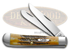 Case xx Knives Trapper Genuine 6.5 Bone Stag Handle Stainless Pocket Knife 03573 picture