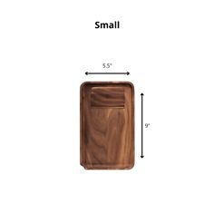 Marley Natural Black Walnut Rolling Tray Small picture