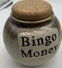 Tumbleweed Pottery Bingo Money Potbelly Jar picture