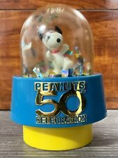 Vintage Snoopy Peanuts 50th Celebration Confetti Plastic Push-Up Globe 2006 picture