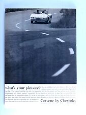 1961 Corvette Convertible VTG What's Your Pleasure? Original Print Ad 8.5 x 11