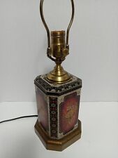Wildwood Lampholder Portable Lamp Vintage Tea Tin Lamp Heavy Brass No Shade READ picture