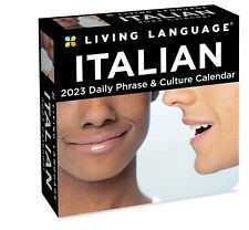 LIVING LANGUAGE: ITALIAN - 2023 DAILY DESK CALENDAR - BRAND NEW - 873318 picture