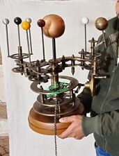 Antique Brass Orrery Solar System Sun~Earth~Moon Motion Scientific Research Mode picture