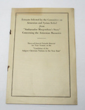Committee on Armenian and Syrian Relief Booklet Stories Armenian Massacres c1920 picture