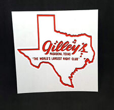 Gilley's Nightclub Sticker, Pasadena Texas, Gilleys Vintage Style Decal  picture
