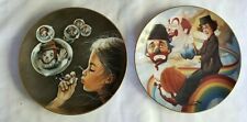 Hacket 1981& 1982 Tommy The Clown Collector Plate 1st & 2nd Issue #488 & #2451 picture