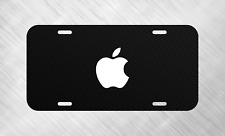 Simulated Carbon Fiber Apple Mac iPhone License Plate Auto Car Tag   picture