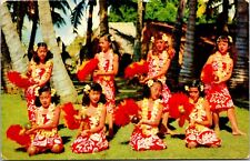Vtg Hawaii HI Native Girls Young Hawaiian Entertainers Dancers 1950s Postcard picture