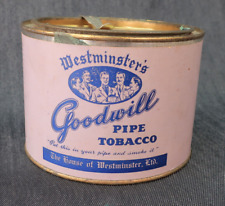 1926  Vintage Rare House Of Westminster Pipe Tobacco Tin ~ Goodwill Blend NYC picture