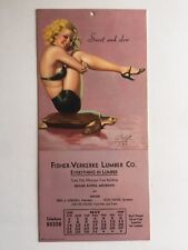 Rare May 1939 Earl Moran Pinup Girl Blotter Sweet and Slow picture