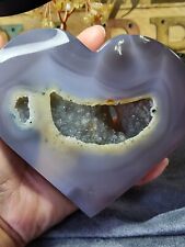Druzy Agate Heart LARGE 1125 With Free Holder picture
