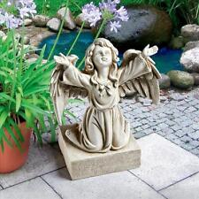 Prayers to the Divine Kneeling Cherub Little Girl Angel Memorial Statue picture