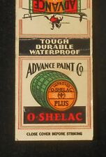 1940s O-Shelac Plus Advance Paint Co. Lacquers Enamels Barrel Indianapolis IN MB picture