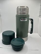 Vintage Green Stanley Thermos Bottle Three Piece Insulated Vacuum 24 Ounce picture