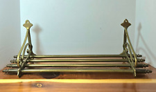Vintage Brass Railroad style Shelf Wall Mounted, Hat / Luggage Rack, Towel shelf picture