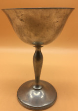 Vintage Solid  Goblet  Genuine Pewter Stemware 5 Inches Tall picture