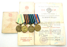 Original Soviet Medal Defense Leningrad Capture Konigsberg Germany USSR WW2 picture
