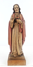 ANRI Vintage Sacred Heart Jesus Toriart Hand Crafted Italy 6.5