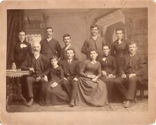 Salina Kansas Rich Prominent Family 1800s Antique Cabinet Card Albumen Photo picture