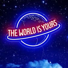 THE WORLD IS YOURS Neon LED Light Sign 15