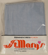Vintage St. Mary's Permanent Press No Iron Twin Fitted Sheet 39 X 75 in Mattress picture