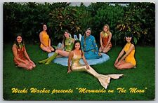 Postcard Weeki Wachee Mermaids pose 
