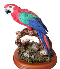 Vintage Tropical Parrot Macaw Figurine Colorful Bird Figure Wild Animal 2000's picture
