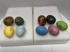 Lots Of 9 Beautiful Ceramic Eggs picture