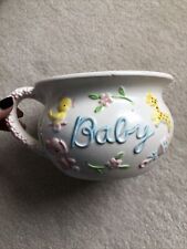 Vintage Nursery Ceramic Baby Chamber Potty Planter picture