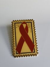 AIDS Awareness USA 29 Cents USPS Postage Stamp Commemorative Pin 1993 Metal picture