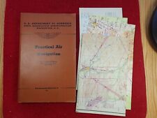 WWII Vintage Practical Air Navigation Book Second Edition 1945 with Maps picture