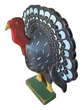 Beaver Creek large hand-carved & painted wooden Thanksgiving turkey Beaman IA picture