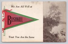We Are All Well At Bushkill Trust You Are The Same PA 1913 Antique Postcard picture