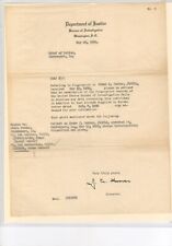 Original (Not a Reprint) FBI Criminal File of James Dunbar 1932 Hoover Signed picture