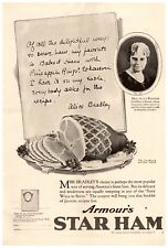 1927 Armour's Star Ham Vintage Print Ad Miss Alice Bradley's Favorite Way  picture