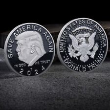 10pcs/lot 2024 President Donald Trump Black Silver Coin Save America Again picture