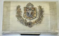 Antique Cigarette Case Sterling Silver WWII Pilot's Bulgarian Kingdom Army Award picture