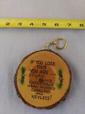 Vintage IF YOU LOOSE THIS... Tree Keychain Key Chain Key Ring Hangtag Fob *102-5 picture